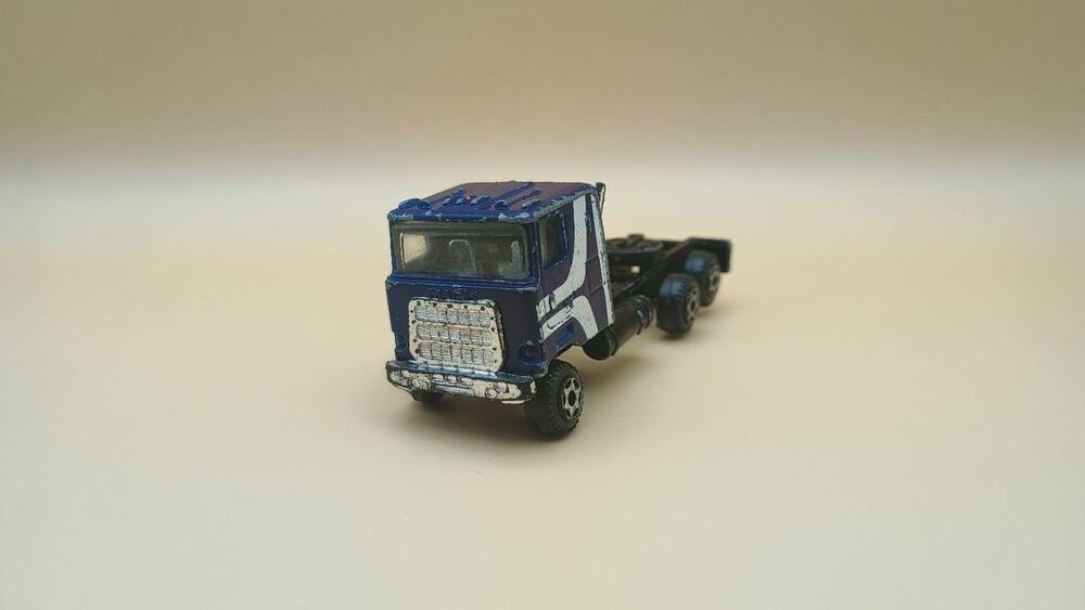 Zylmex Zee Toys Mack Semi Truck Vintage Diecast Toy Car Blue Made in Hong Kong